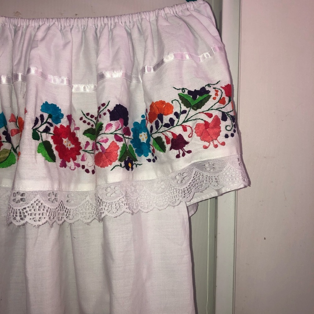 Traditional Mexican Embroidered Blouse